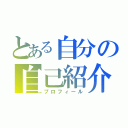 とある自分の自己紹介（プロフィール）