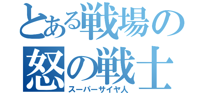 とある戦場の怒の戦士（スーパーサイヤ人）