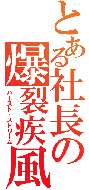 とある社長の爆裂疾風弾（バースト・ストリーム）