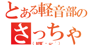 とある軽音部のさっちゃん（（紗智｀・ω・\'））