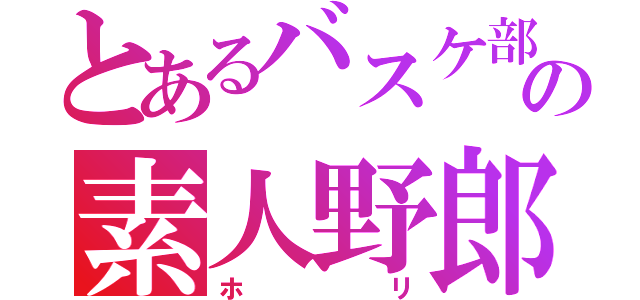 とあるバスケ部の素人野郎（ホリ）