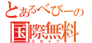 とあるべびーの国際無料通話（スカイプ）