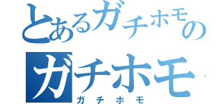 とあるガチホモのガチホモ（ガチホモ）