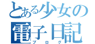 とある少女の電子日記（ブログ）