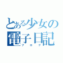 とある少女の電子日記（ブログ）