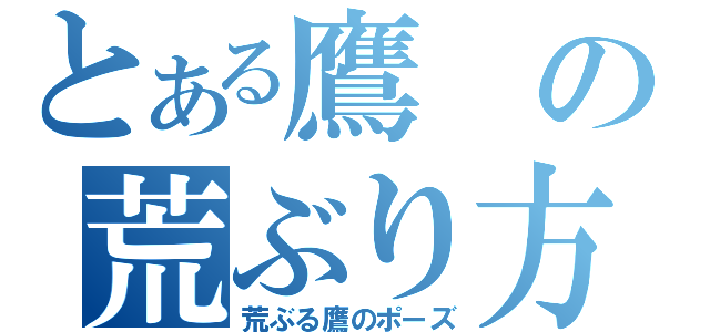 とある鷹の荒ぶり方（荒ぶる鷹のポーズ）