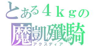 とある４ｋｇの魔凱殲騎（アクスディア）