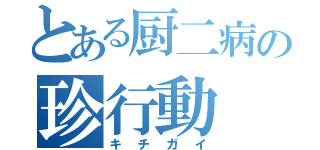 とある厨二病の珍行動（キチガイ）