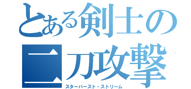 とある剣士の二刀攻撃（スターバースト・ストリーム）