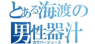 とある海渡の男性器汁（カウパージュース）