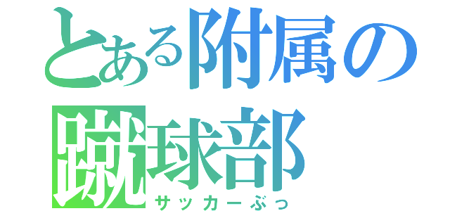 とある附属の蹴球部（サッカーぶっ）