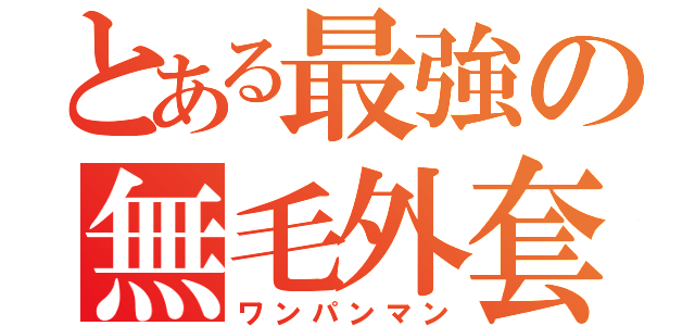 とある最強の無毛外套（ワンパンマン）