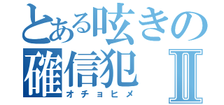 とある呟きの確信犯Ⅱ（オチョヒメ）