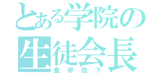 とある学院の生徒会長（皇帝陛下）