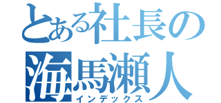 とある社長の海馬瀬人（インデックス）