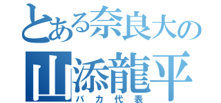 とある奈良大の山添龍平（バカ代表）