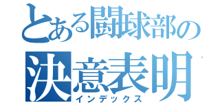 とある闘球部の決意表明（インデックス）