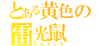 とある黄色の雷光鼠（ピカチュウ）