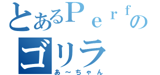 とあるＰｅｒｆｕｍｅのゴリラ（あ～ちゃん）