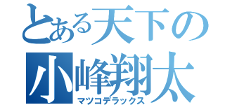 とある天下の小峰翔太（マツコデラックス）