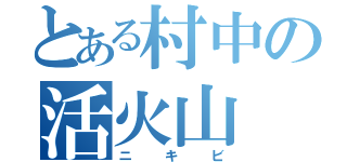 とある村中の活火山（ニキビ）