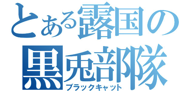 とある露国の黒兎部隊（ブラックキャット）