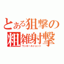 とある狙撃の粗雑射撃（ワンホールショット）