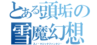 とある頭垢の雪魔幻想（スノ—マジックファンタジ—）