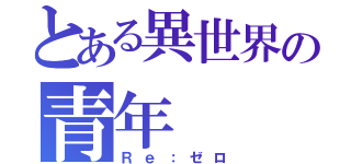 とある異世界の青年（Ｒｅ：ゼロ）