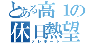 とある高１の休日熱望（テレポート）