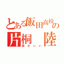 とある飯田高校の片桐 陸（頭がいい）