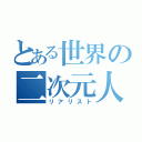 とある世界の二次元人（リアリスト）