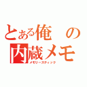 とある俺の内蔵メモリー（メモリースティック）