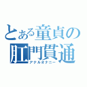 とある童貞の肛門貫通（アナルオナニー）