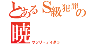 とあるＳ級犯罪者の暁（サソリ・デイダラ）