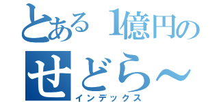 とある１億円のせどら～（インデックス）