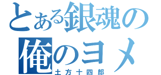 とある銀魂の俺のヨメ（土方十四郎）