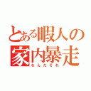 とある暇人の家内暴走（なんだそれ）