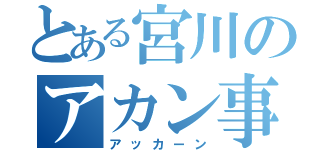 とある宮川のアカン事情（アッカーン）