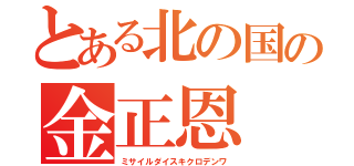 とある北の国の金正恩（ミサイルダイスキクロデンワ）