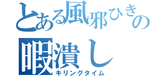 とある風邪ひきの暇潰し（キリングタイム）