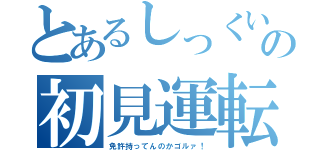 とあるしっくいの初見運転（免許持ってんのかゴルァ！）