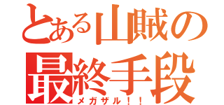 とある山賊の最終手段（メガザル！！）