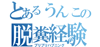 とあるうんこの脱糞経験（ブリブリハプニング）