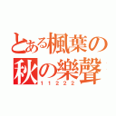 とある楓葉の秋の樂聲 （１１２２２）