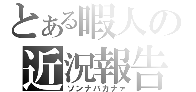 とある暇人の近況報告（ソンナバカナァ）