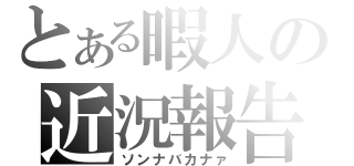 とある暇人の近況報告（ソンナバカナァ）