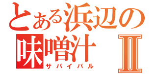 とある浜辺の味噌汁Ⅱ（サバイバル）