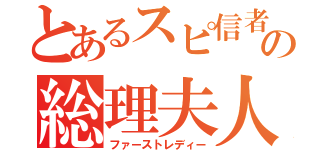 とあるスピ信者の総理夫人（ファーストレディー）