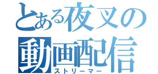 とある夜叉の動画配信（ストリーマー）